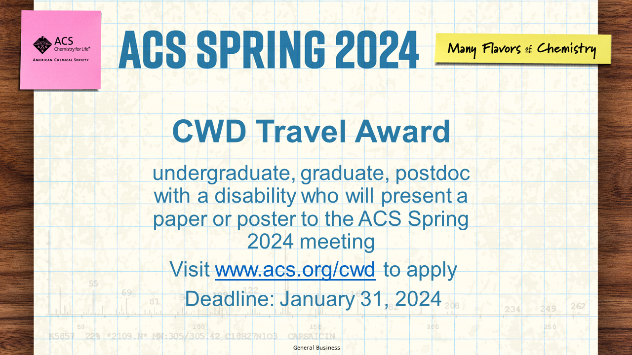 CWD Travel Award Information. 
 